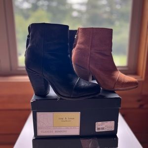 2 pairs of Rag & Bone Newbury leather boots sz 7